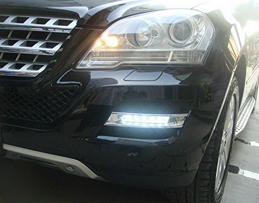 Direct Fit 12W White LED Daytime Running Lights For 09-11 Mercedes W164 ML-Class