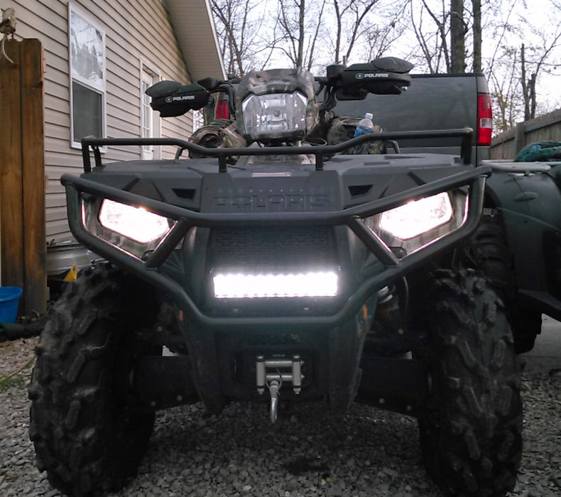 72W 14" LED Light Bar w/Handlebar Mounting Bracket, Wiring For ATV UTV Dirt Bike