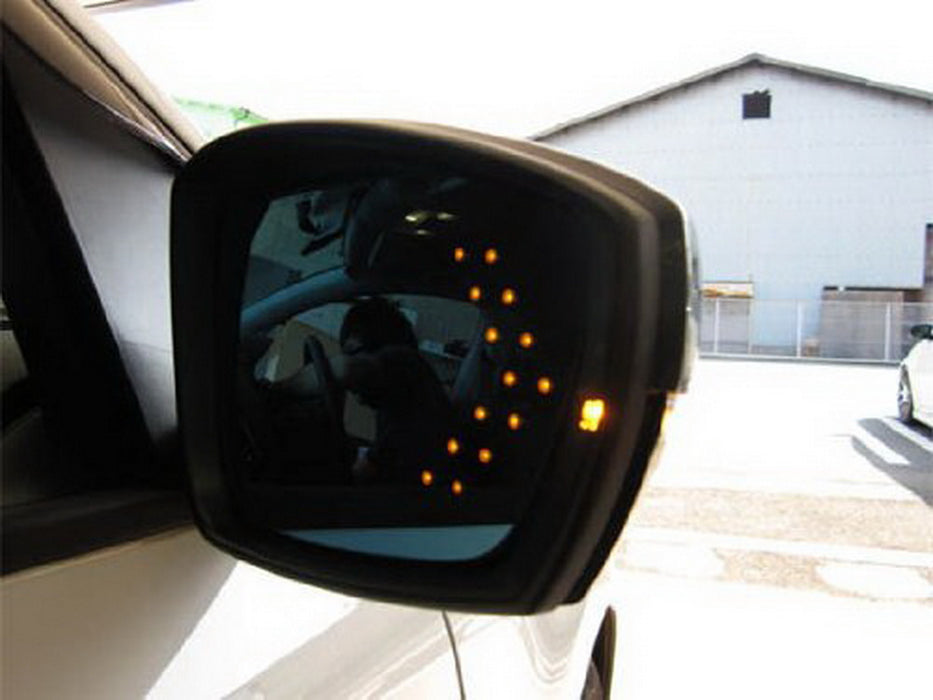 2 Amber 14-SMD LED Arrow Lights for Car Side Mirror Turn Signal Blinker Retrofit