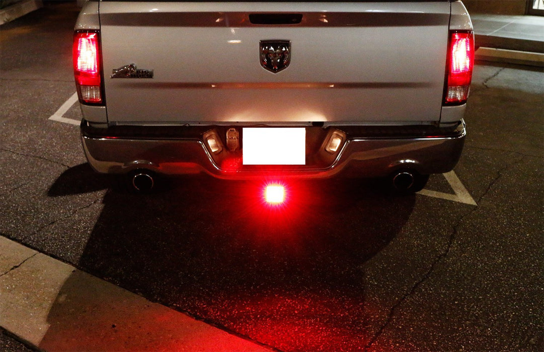 Smoked Lens 15-LED Brake Light Trailer Hitch Cover Fit Towing & Hauling 2" Size