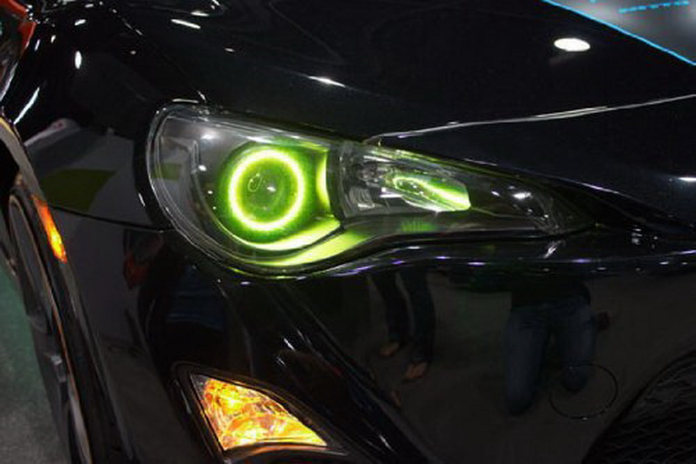 RGB Multi-Color LED Angel Eyes Halo Rings Kit For Scion FRS Subaru BRZ Headlight