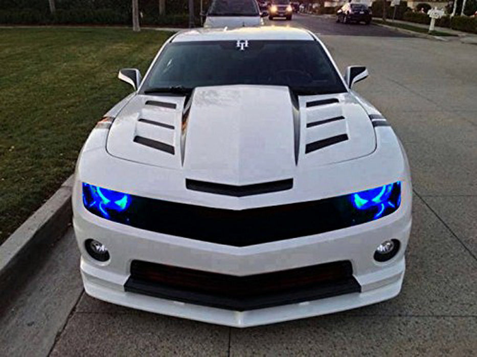 ( ) Style RGB Multi-Color LED Angel Eye Halo Rings For Camaro Challenger Mustang