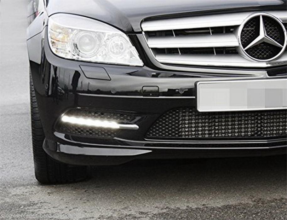 Direct Fit LED Daytime Running Lights For 08-10 Mercedes W204 C-Class Sports Pkg