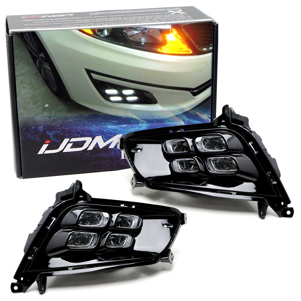 KSpeed 10W LED Daytime Running Light Lamps For 14-15 Kia Optima K5 w/ DRL Bezel