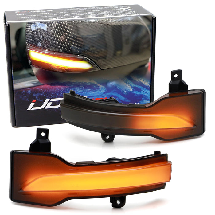 Smoke Lens Sequential LED Side Mirror Lights For Subaru Impreza Crosstrek Ascent