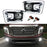 Chrome Bezel Clear Lens Fog Lamps w/White LED Light Bulbs For 17-19 Nissan Titan