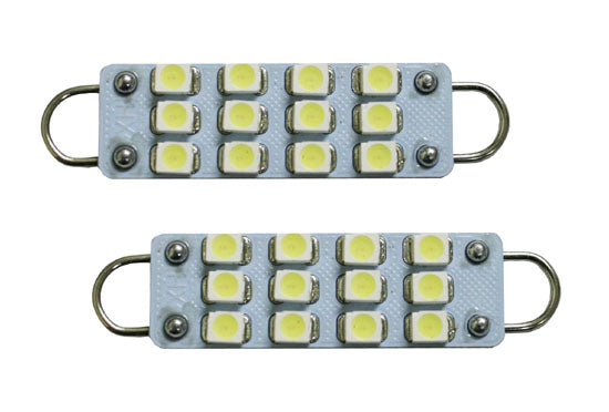 12-SMD-3528 1.72" 43mm Rigid Loop Festoon LED Bulbs 211-2 212-2 214-2 578