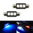 Ultra Blue 3-SMD Error Free 6418 C5W LED Bulbs For Euro Car License Plate Lights