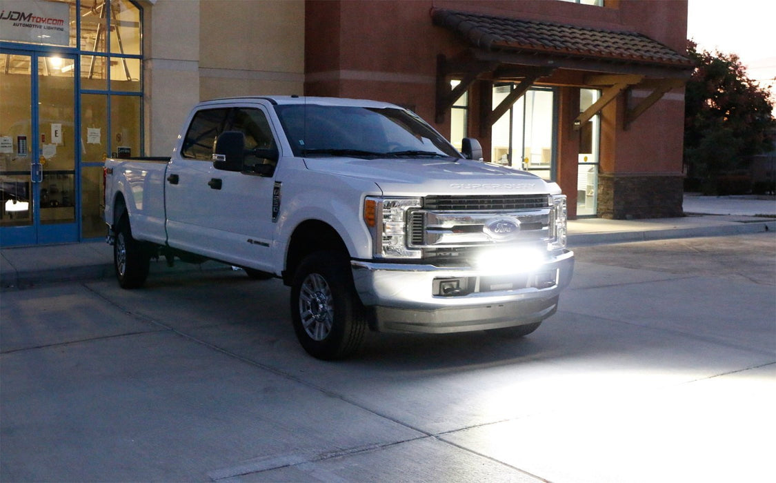 Flood/Spot Beam LED Light Bar w/Front Bumper Bracket, Wire For 2017-22 F250 F350