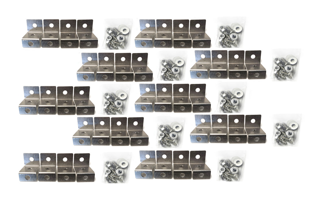 40pc Solar Panel Aluminum Z-Shape Brackets For RV Boat Household Flat Roof Mount