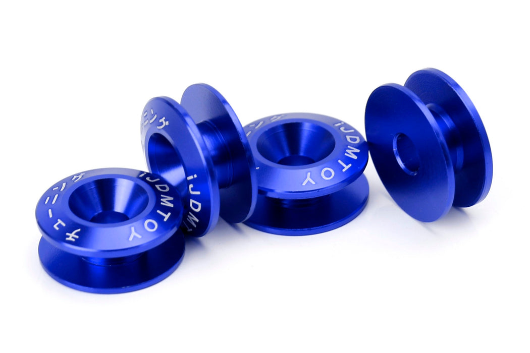 Blue JDM Quick Release Fasteners For Car Bumpers Trunk Fender Hatch Lids Kit