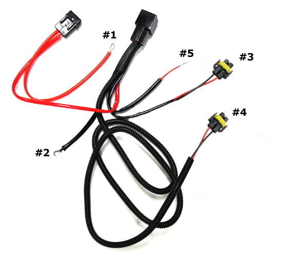 H11 880 Relay Wiring Harness For HID Conversion Kit, Add-On Fog Lights, LED DRL