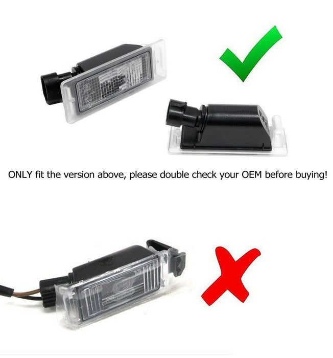 White CAN-bus LED License Plate Lights Assy For Chevy Camaro Corvette SS ATS CTS