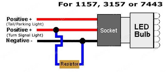 Load Resistors For LED Bulbs Turn Signal Lights Hyper Flash Fix Error Canceller