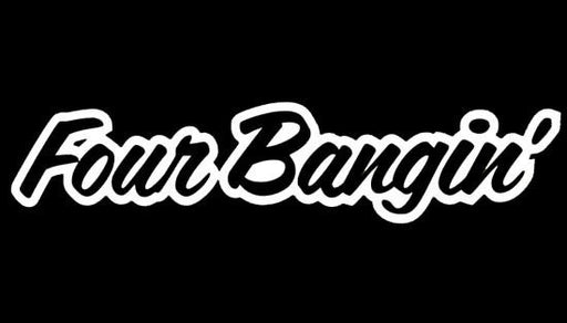 (2) Four Bangin! JDM Cool Sortaflash Hella Dope Car Vinyl Decal Stickers