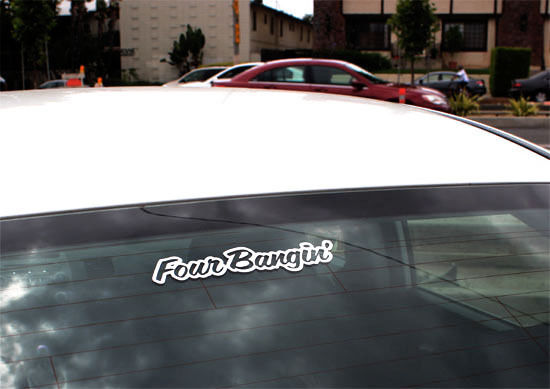 (2) Four Bangin! JDM Cool Sortaflash Hella Dope Car Vinyl Decal Stickers