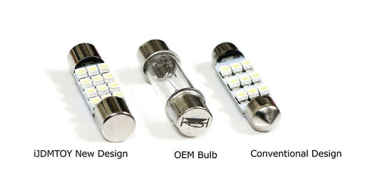 (4) White 12-SMD 1.72" 42mm 578 211-2 LED Bulbs For Car Interior Map Dome Lights