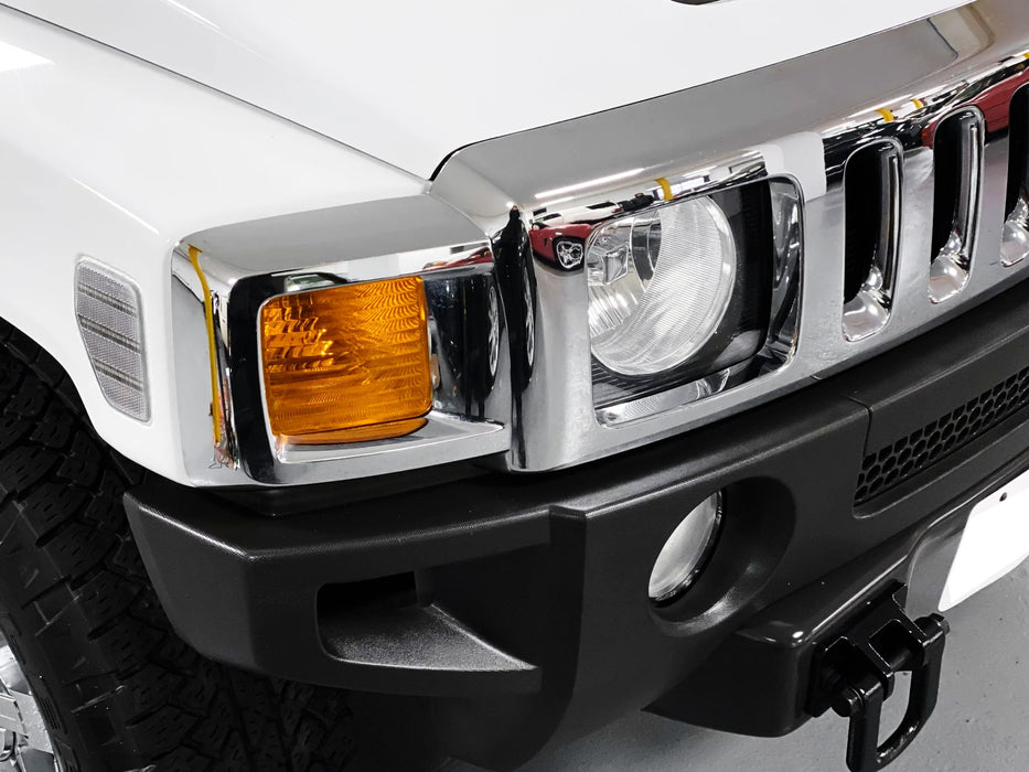 Clear Lens Amber Triple-Row Full LED Strip Fender Side Markers For Hummer H3 H3T