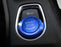 Blue Aluminum Keyless Engine Push Start Button w/Surrounding Ring Trim For BMW