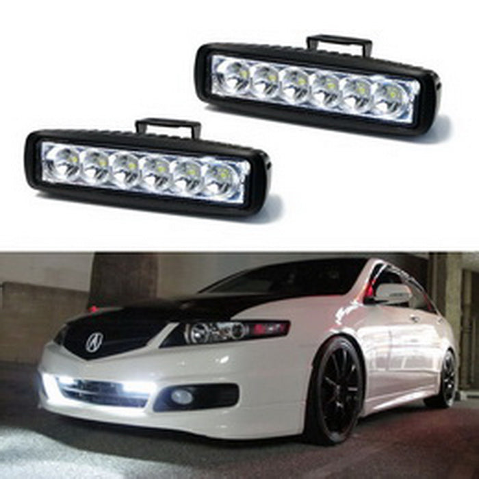 18W High Power 6-Osram LED Daytime Running Light Kit Universal Fit For Car Truck