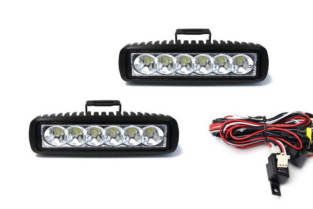 18W High Power 6-Osram LED Daytime Running Light Kit Universal Fit For Car Truck