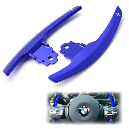 Blue Steering Wheel Paddle Shifter Extension For BMW M2 M3 M4 M5 M6 X5M X6M, etc