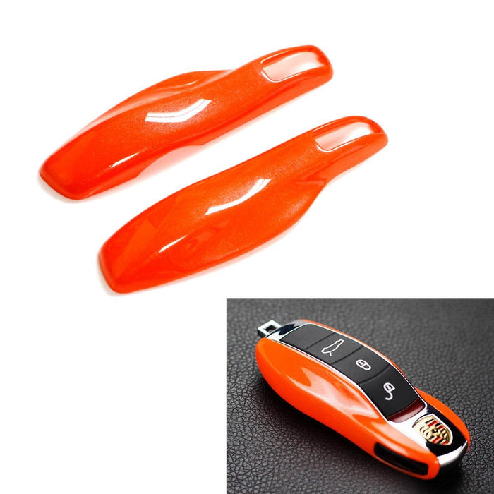 Orange Remote Smart Key Shell Holder Cover For Porsche Cayenne Panamera Macan