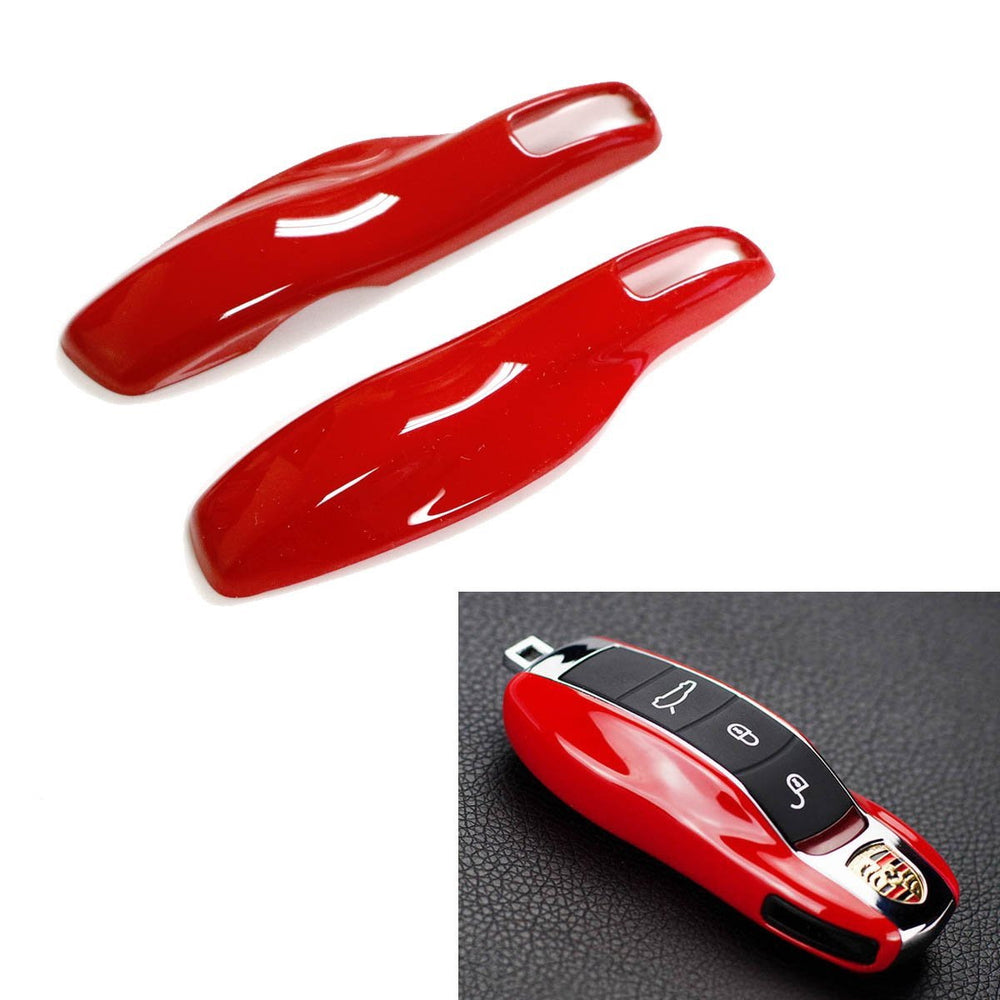 Red Remote Smart Key Shell Holder Cover For Porsche Cayenne Panamera Macan 911