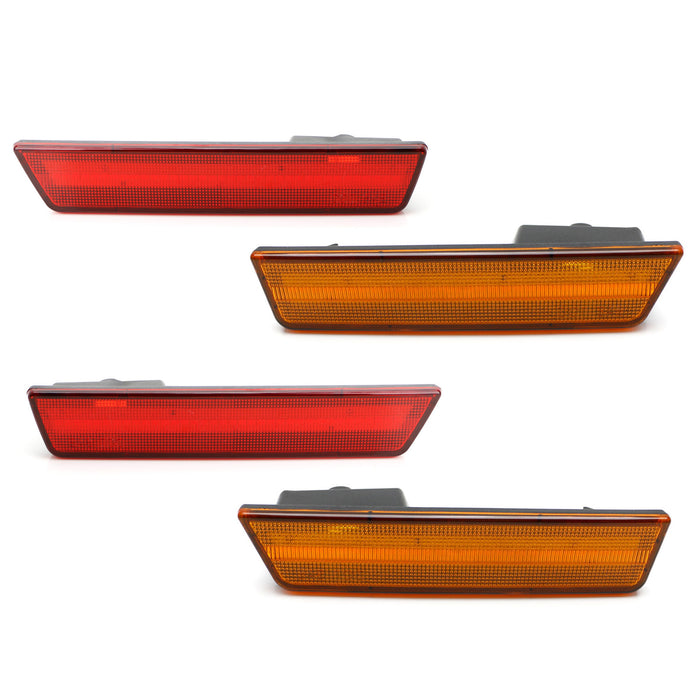 OE-Spec Amber/Red Lens Full LED Built-In Side Markers For 08-14 Dodge Challenger