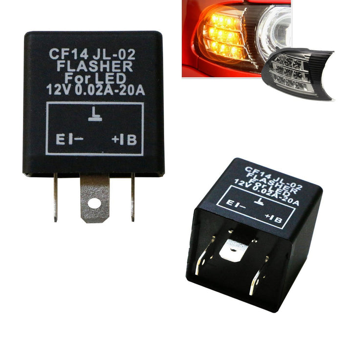 3-Pin CF14 CF-14 JL-02 EP35 LED Flasher Relay Fix Turn Signal Hyper Flash IssueF