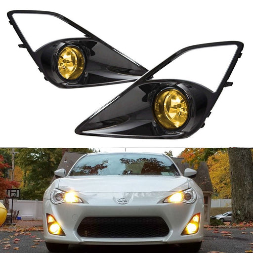 Complete JDM Yellow Lens Fog Light w/ Bezel Covers, Wirings For 13-16 Scion FR-S