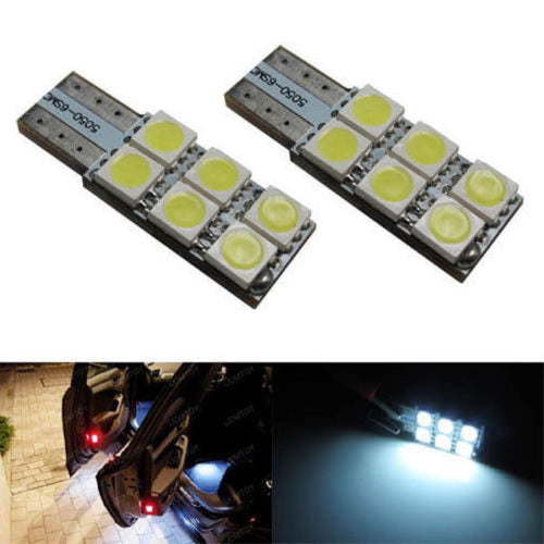 Super Bright White 2825 W5W 6-SMD LED Bulbs Under Door Foot Area Courtesy Lights