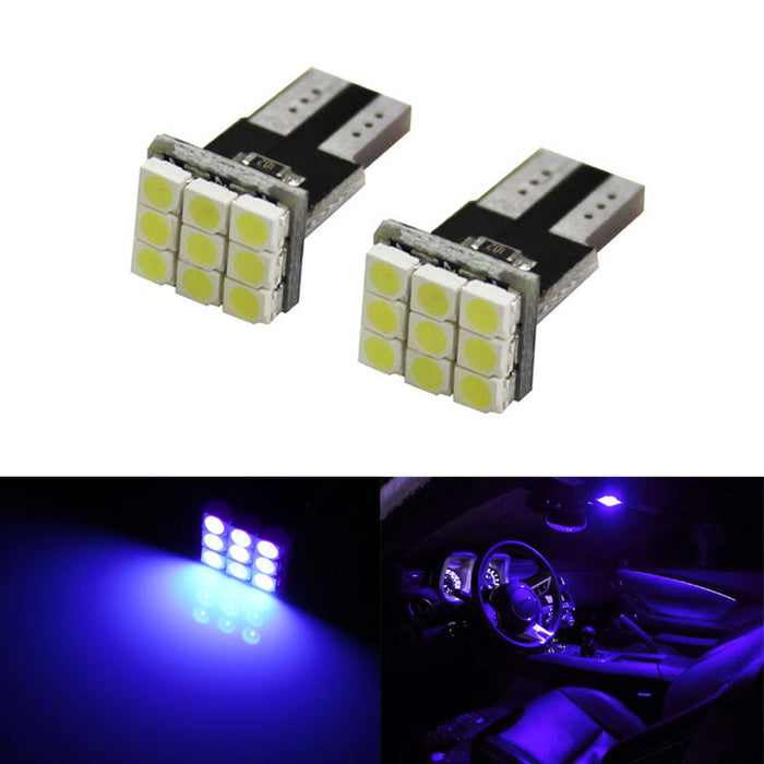 Top Shine 9-SMD-1210 T10 LED Wedge Light Bulbs 158 161 168 175 194 2825 W5W-iJDMTOY