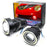 3" Projector Fog Light Kit w/Black Shroud 40-SMD Red LED Halo Ring Angle Rings