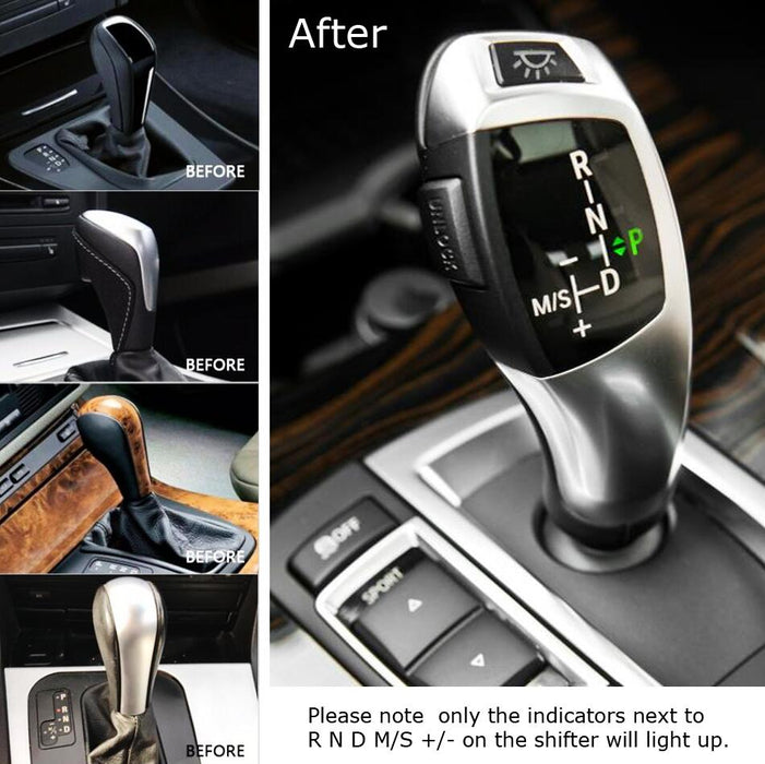 F30 Style LED Illuminated Shift Knob Gear Selector Upgrade For BMW E90 E92 E93..