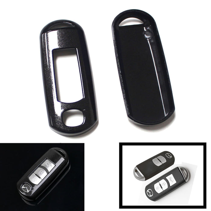 Exact Fit Glossy Black Remote Smart Key Fob Shell Cover For Mazda 3 6 CX-7 MX-5