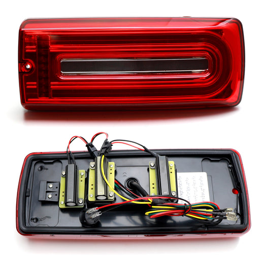 Red Lens 19' G-Class Style Full LED Sequential Taillamps For 99-18 W463 G-Wagon