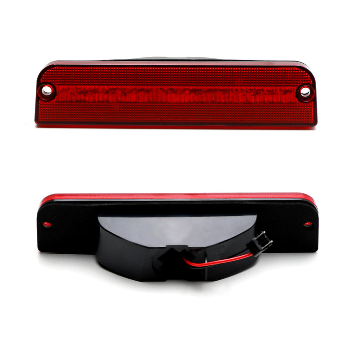 Dark Red Lens Full LED Behind Spare 3rd Brake Light For Jeep 1997-06 Wrangler TJ