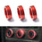 Red Anodized Aluminum AC Climate Control Ring Knob Covers For VW MK7 Golf GTI