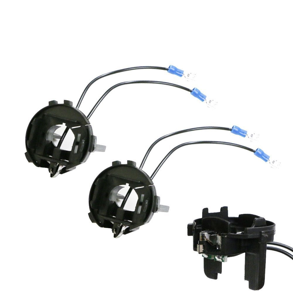 H7 HID Bulbs Holders Adapters For 15+ Volkswagen MK7 Golf GTi Halogen Headlights