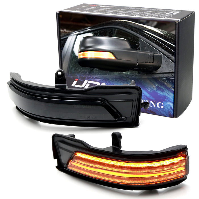 Smoked Lens Dynamic Sequential Blink LED Side Mirror Cap Light For 19+ RAM 1500