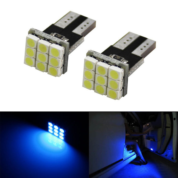 Ultra Blue 168 194 2825 T10 SMD Wedge LED Bulbs For Car Step Side Door Lights