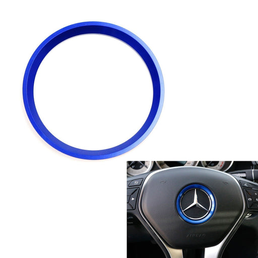 Blue Wheel Center Decoration Cover Trim For Mercedes B C E CLA GLA GLK Class