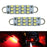 Red 43mm 211-2 212-2 214-2 578 12-SMD-3528 Rigid Loop LED Bulbs For Door Lights