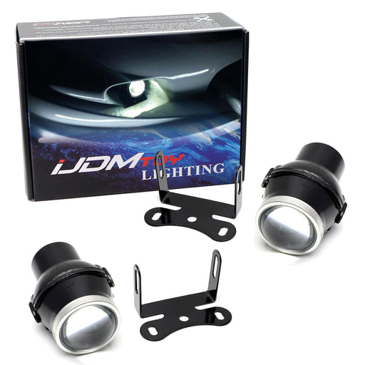 Universal 1.75-2 Inch Projector Fog Light  w/ H3 Halogen Bulbs For Car Bike ATV