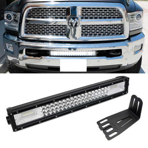 Flood/Spot Beam LED Light Bar w/Lower Bumper Mounts, Wiring For RAM 2500 3500