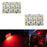 2 x Brilliant Red 12-SMD LED Panel Lights For Interior Map/Dome/Door/Trunk Light