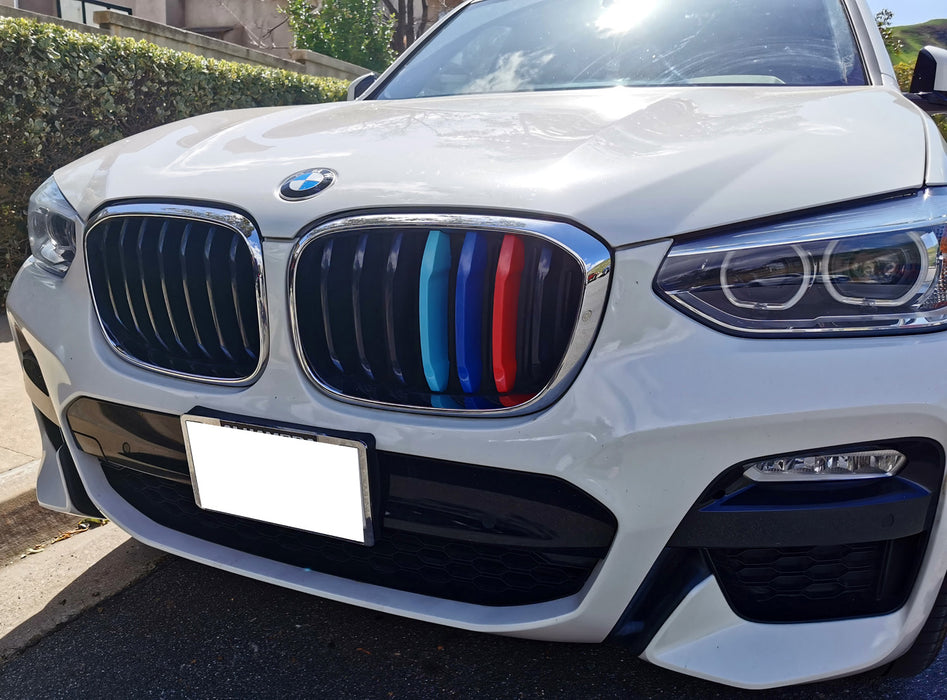 ///M-Color Grille Insert Trims For 2018-21 BMW G01 X3 w/ 7 Standard Grille Beams