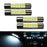 4-pc White 3-SMD 29mm 6641 LED Bulbs For Car Vanity Mirror Lights Sun Visor Lamp