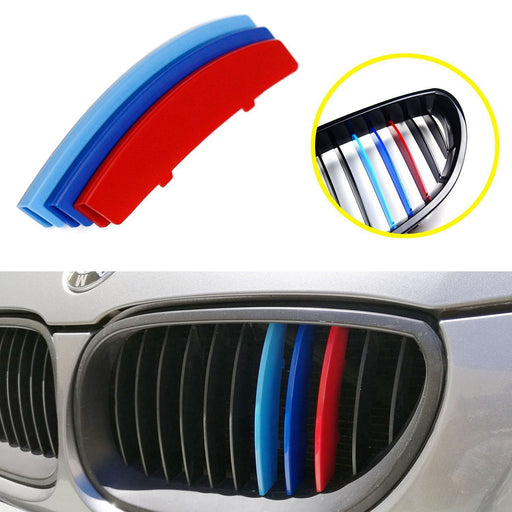 ///M-Sport 3-Color Grille Insert Trims For BMW E60 5 Series Center Kidney Grill